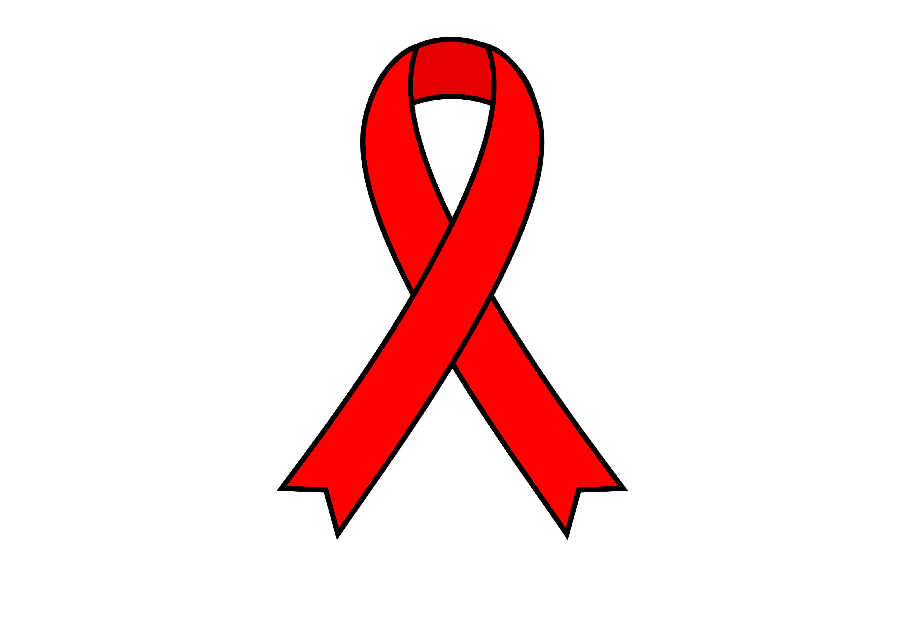 Clipart - Red Awareness Ribbon