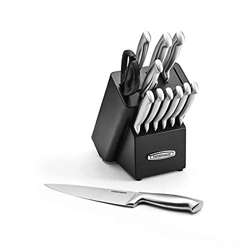 Buy Farberware 13 Piece EdgeKeeper Pro Forged Hollow Handle Knife Block Set,  Black Online at Low Prices in India - Amazon.in