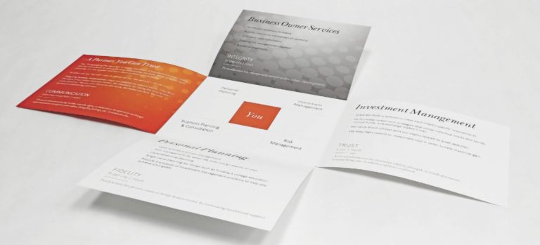 Cross Fold Brochure delivers a large amount of information, with a small footprint 