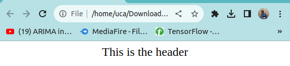 setting header in CSS