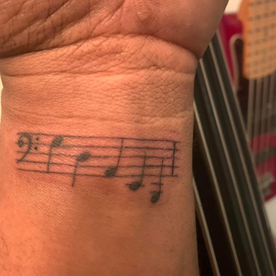 Line Music Wrist Tattoos For Men