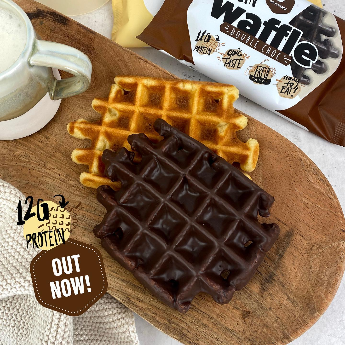 GO FITNESS Protein Waffle 12x50g | Tonic Food