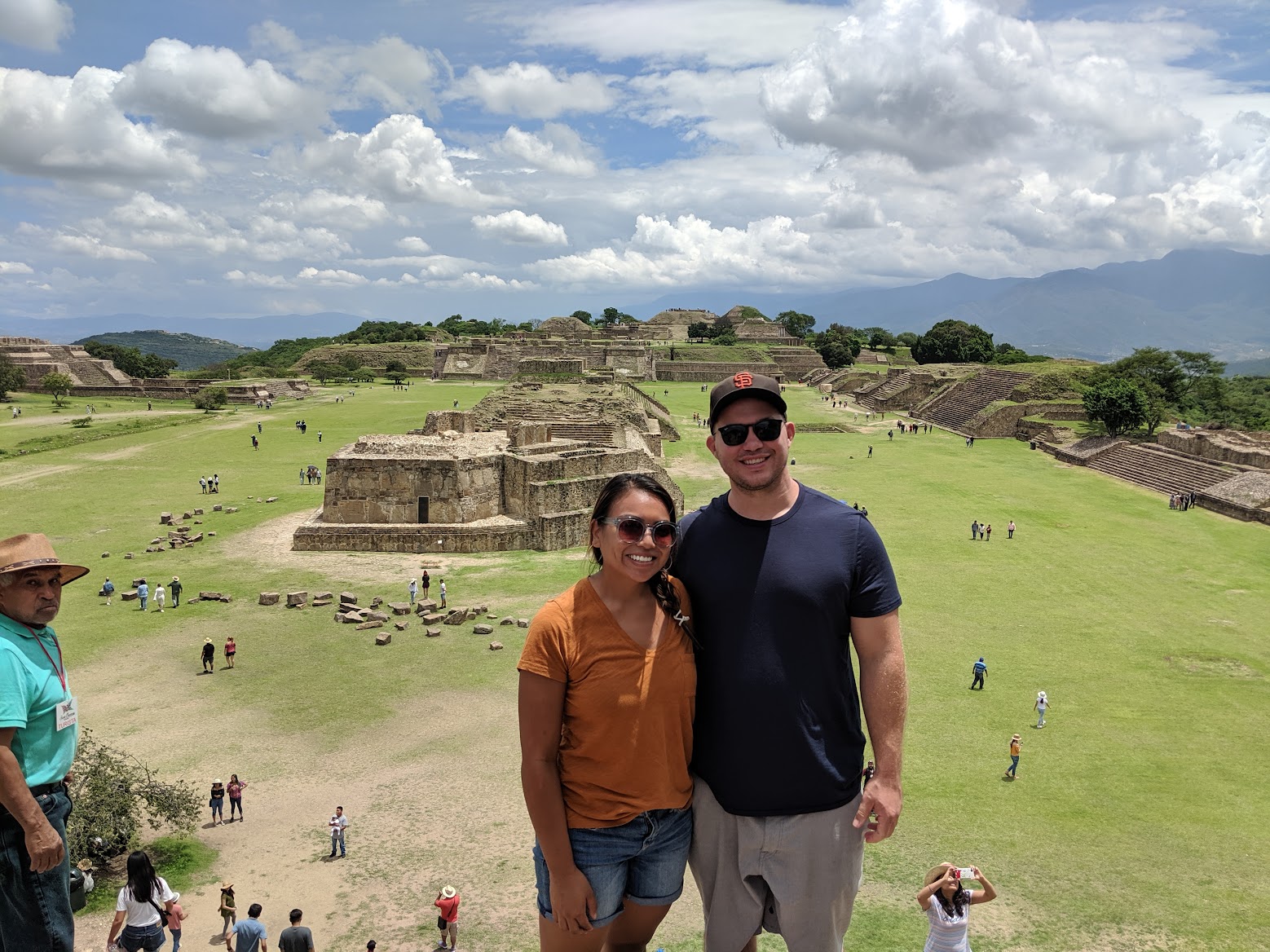 Tyler Jordan and his wife visiting ancient ruins.