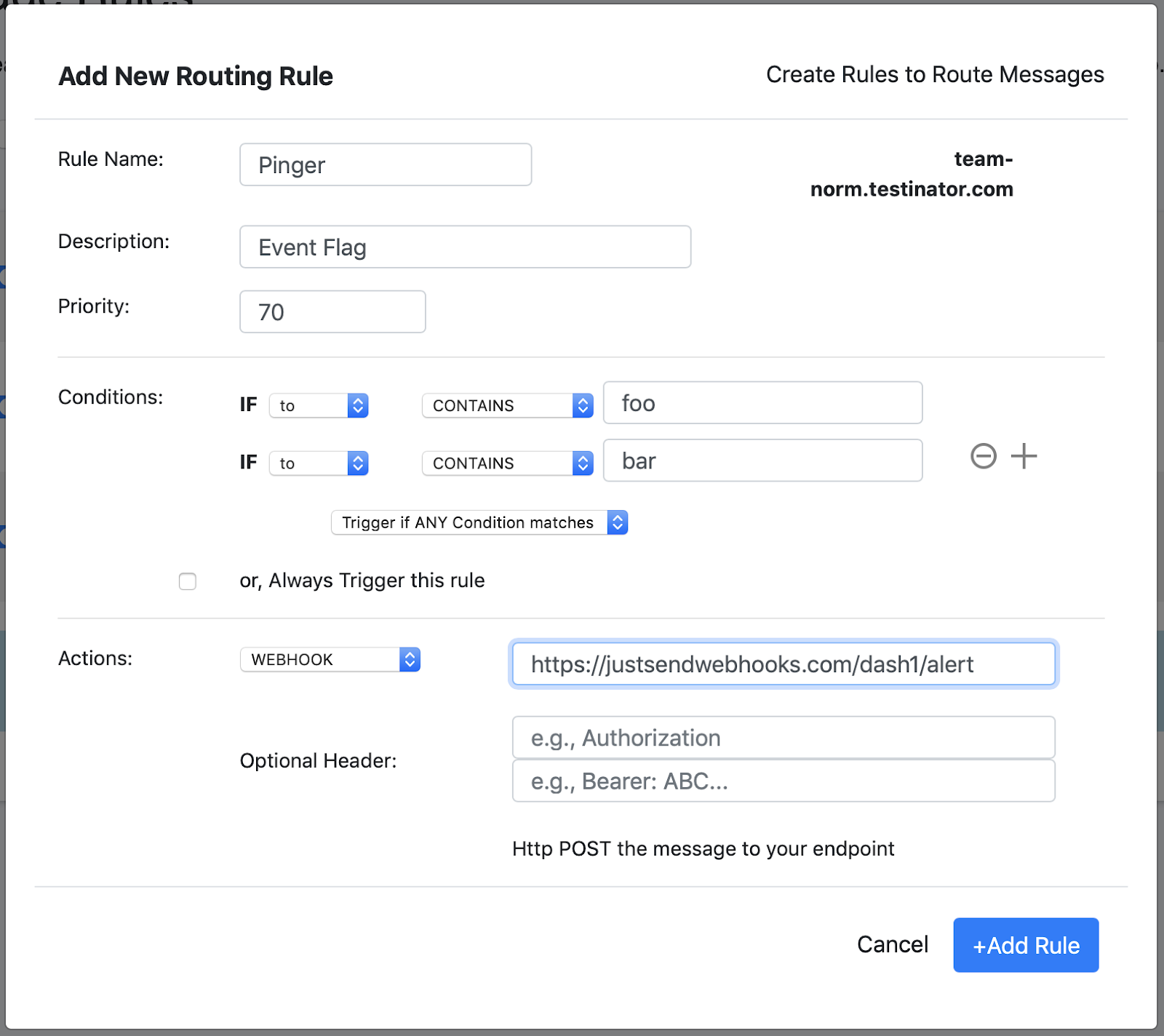 Routing Rules