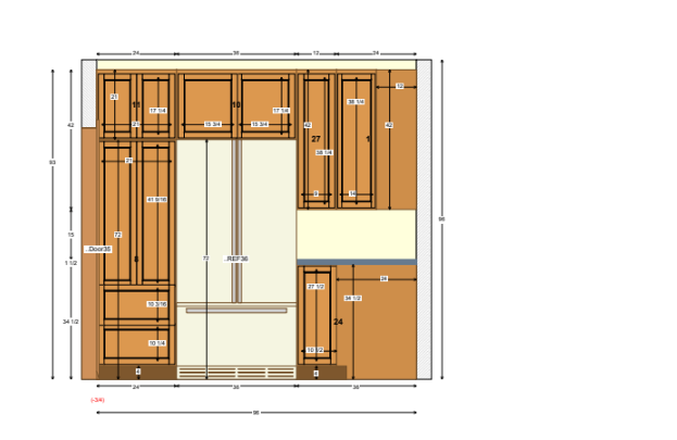 measuring kitchen layout for cabinets