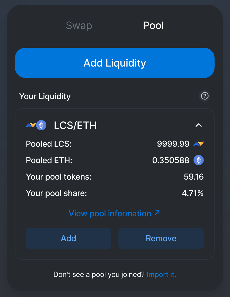 monitoring your pool liquidity on Uniswap