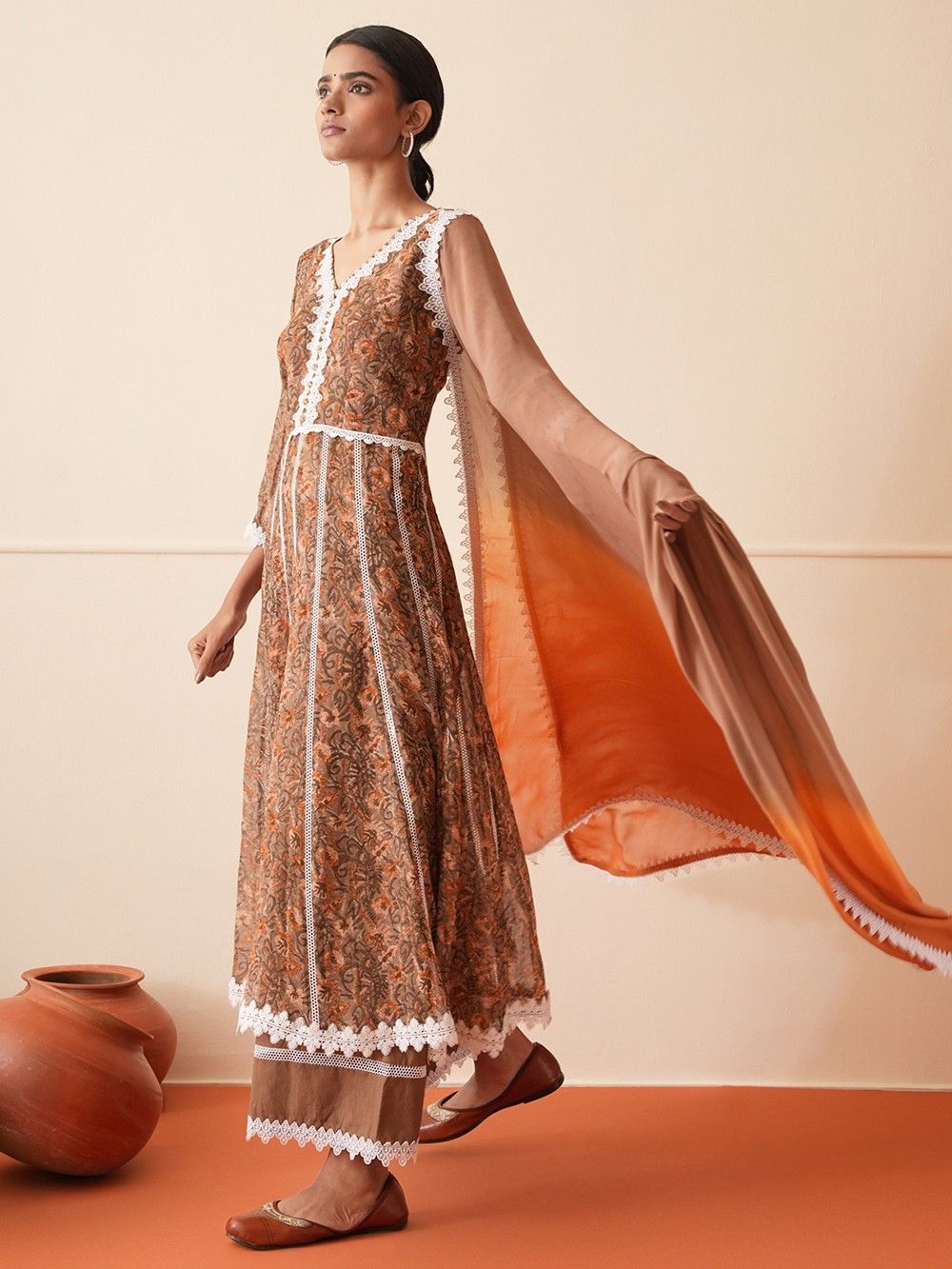the loom - Georgette Anarkali Suit