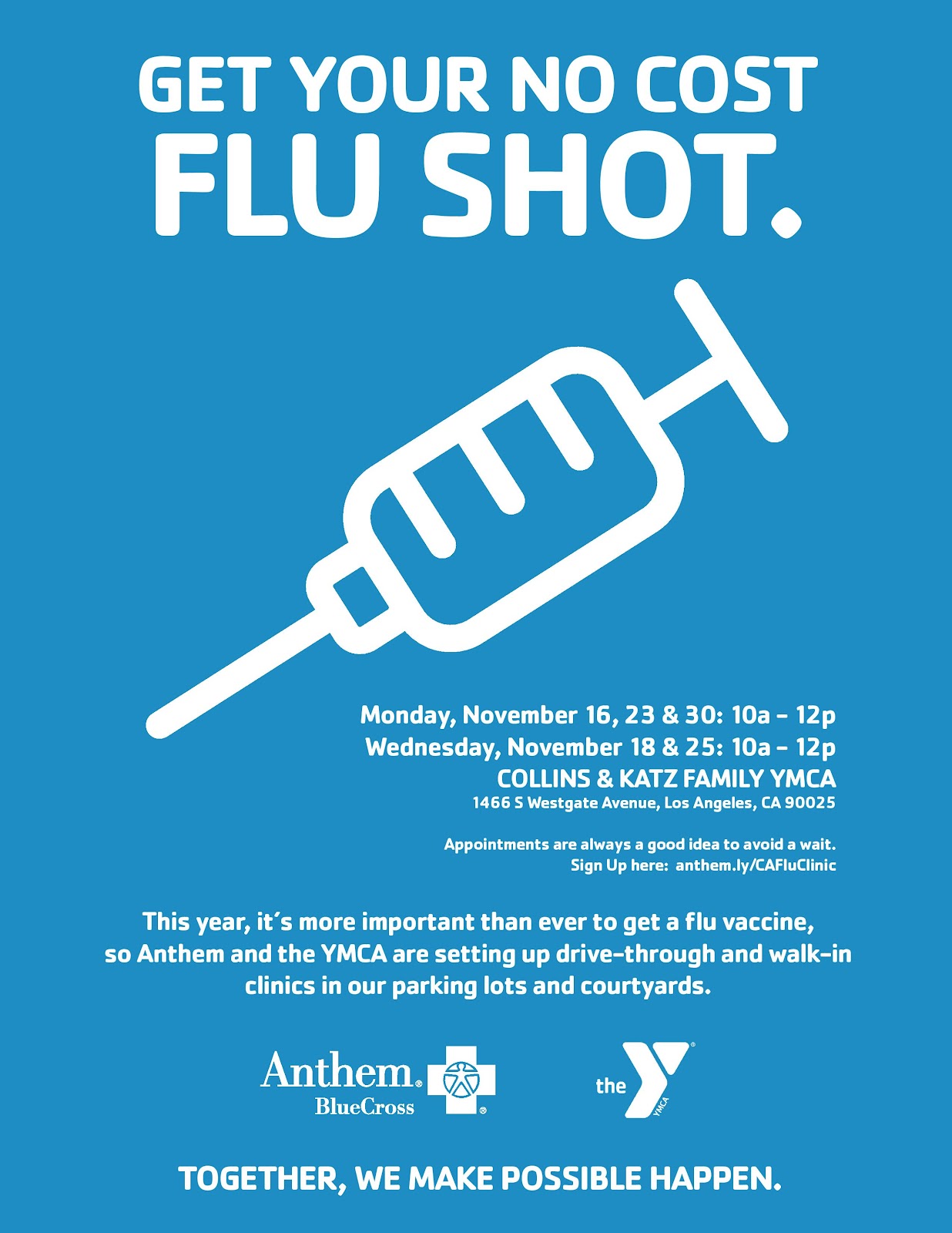 Get Your No Cost Flu Shot