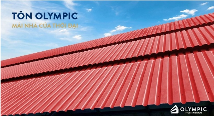 Tôn lợp mái Olympic với thiết kế sang trọng, màu sơn sắc nét