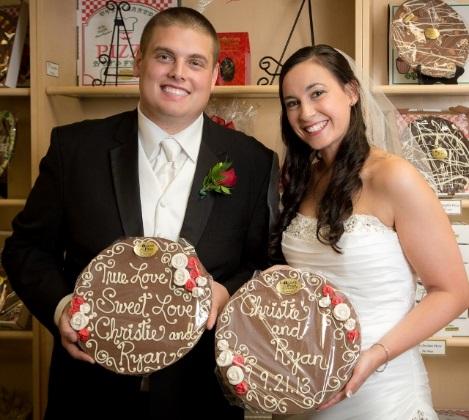 Chocolate Pizza Wedding Favors
