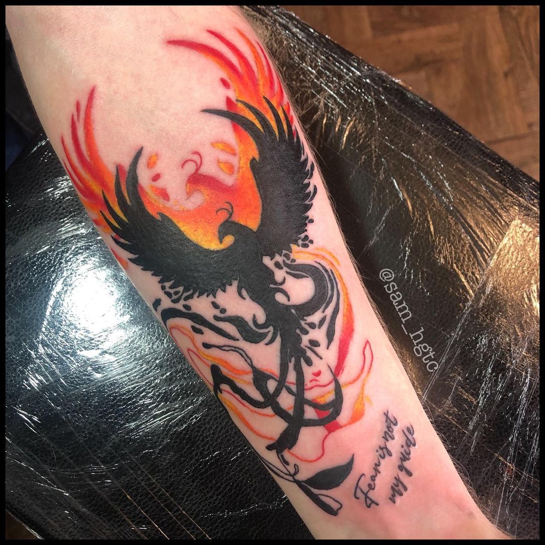 Watercolor Phoenix Tattoos