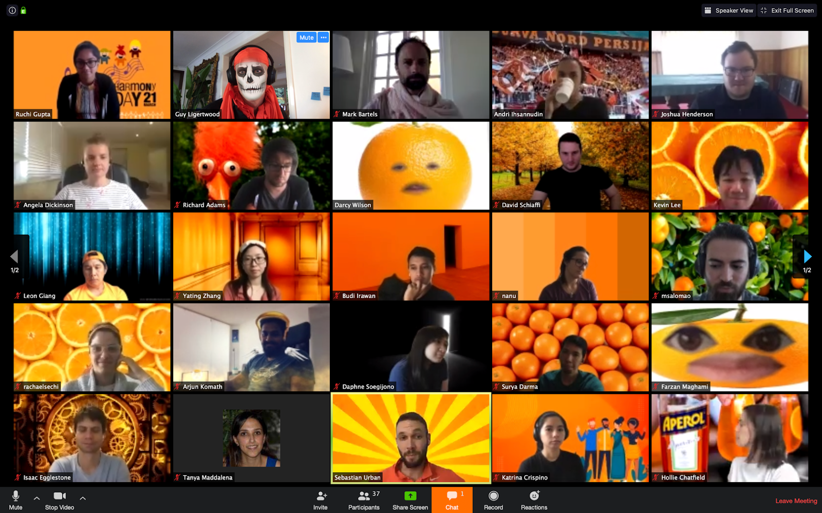 The Invoice2go team participates in a video call.
