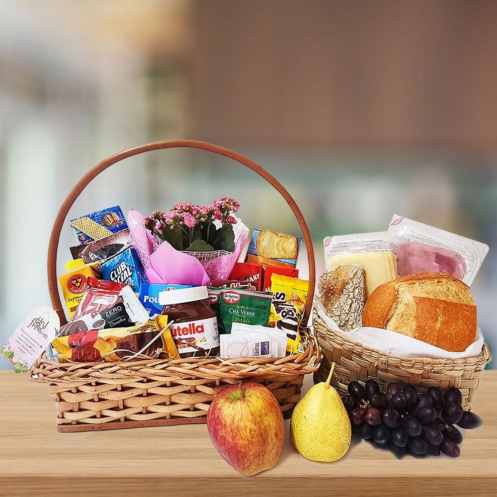 cesta cafe da manha luxo frios paes e frutas 5