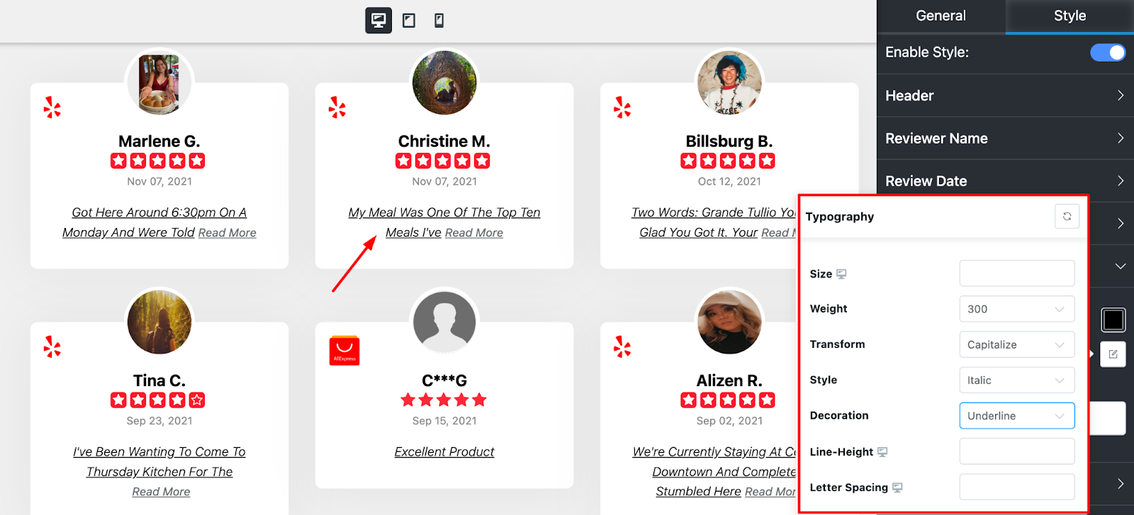 Social Reviews Responsive Device | Desktop