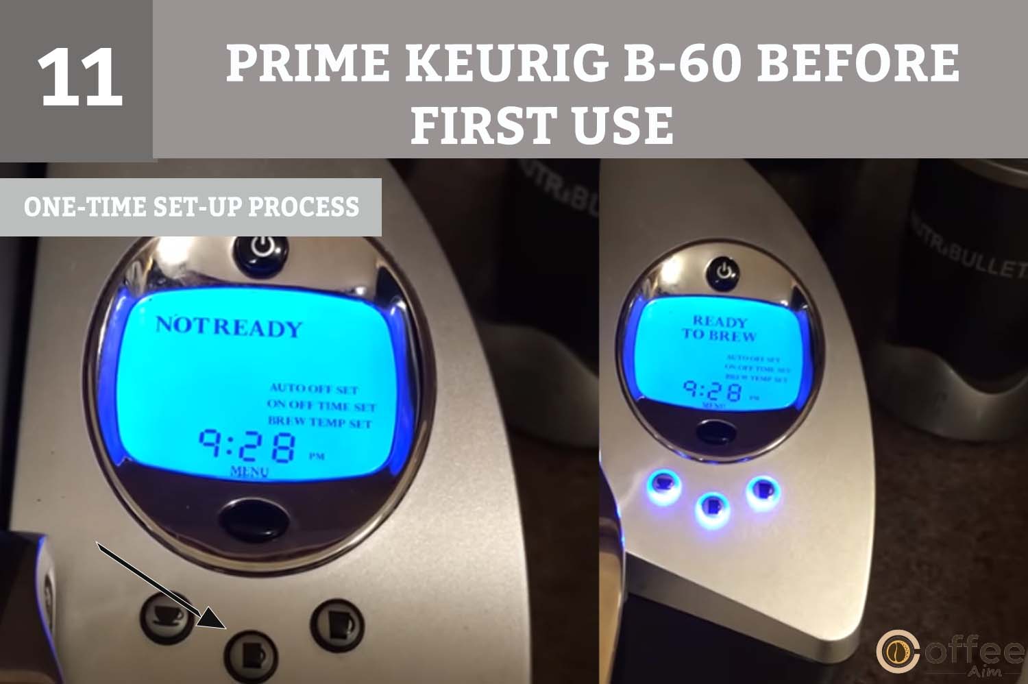 After completing the one-time set-up process, you are now prepared to start brewing with your Keurig B-77 coffee maker. Enjoy your favorite beverages!