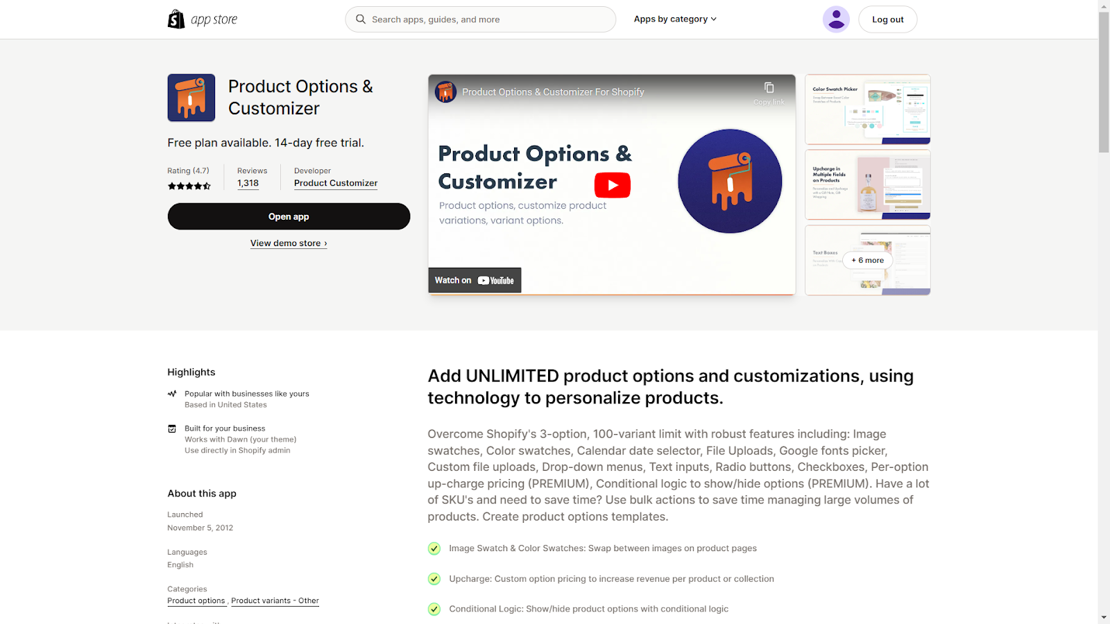 Recommended Shopify Apps - Product Options and Customizer - DSers