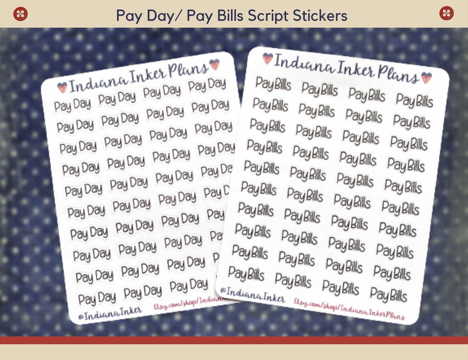 pay bills pay day stickers