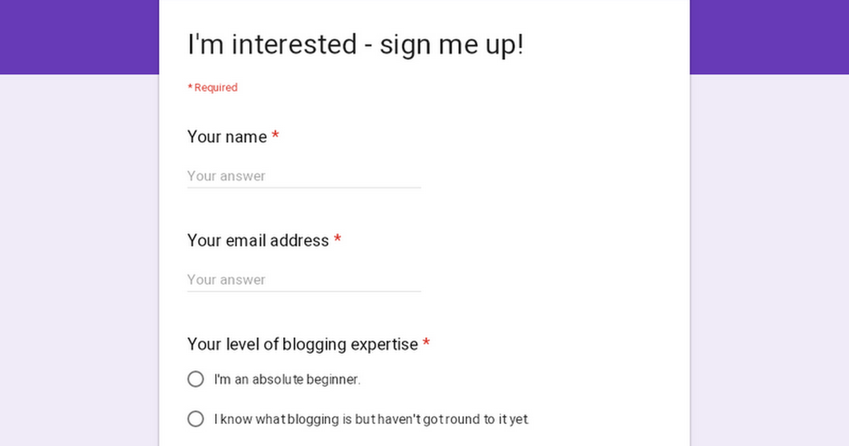 I'm interested - sign me up!