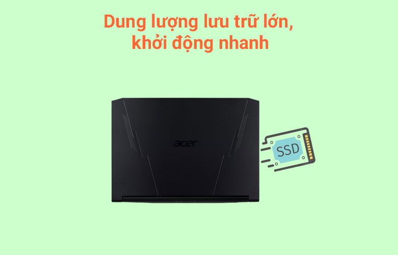 Máy tính xách tay/ Laptop Acer Nitro 5 Eagle AN515-57-720A (i7-11800H) (Đen) | Dung lượng lưu trữ lớn