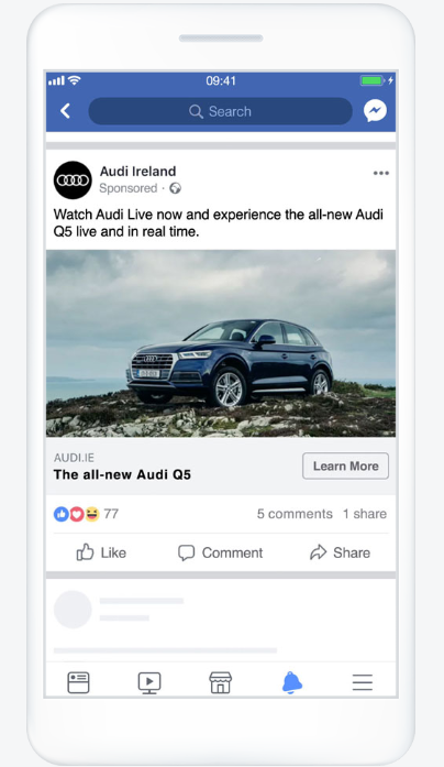 Audi Facebook Image ad