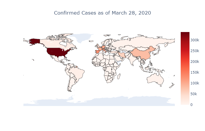 choropleth map | coronavirus spread globally