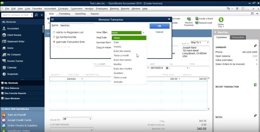 QuickBooks Account