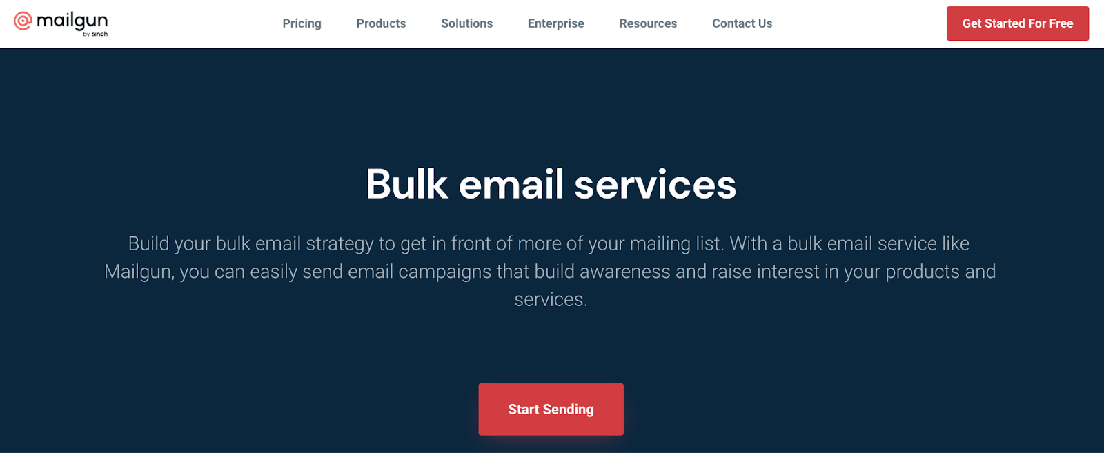Mailgun bulk email services 