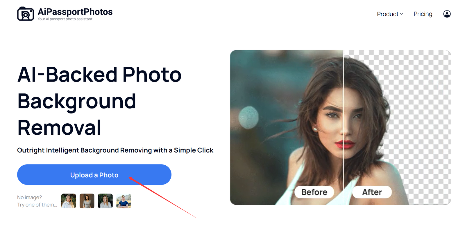 uploading a picture on Remove Background from Photo