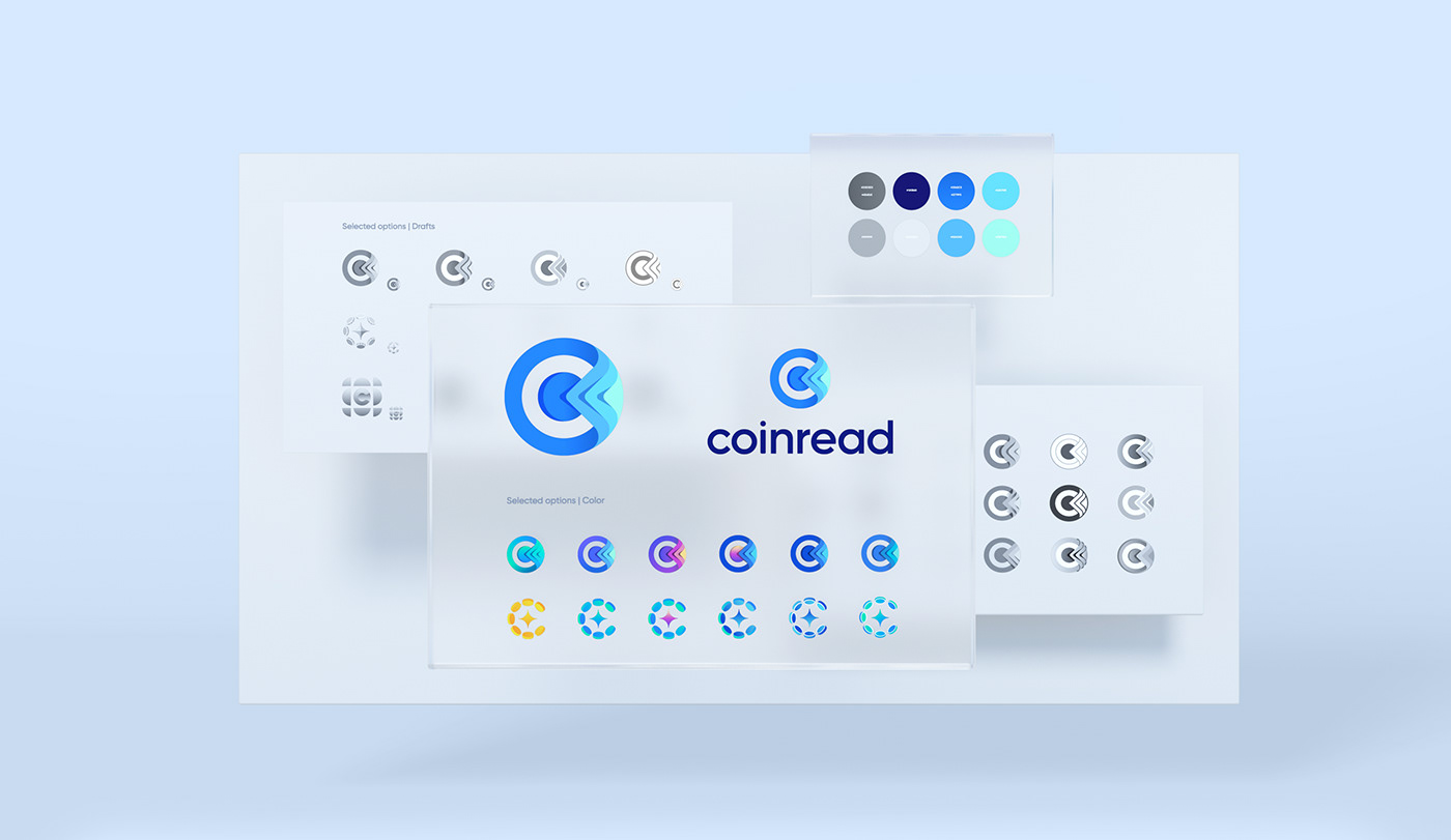 coinread logo brand identity and interaction design UI UX Design