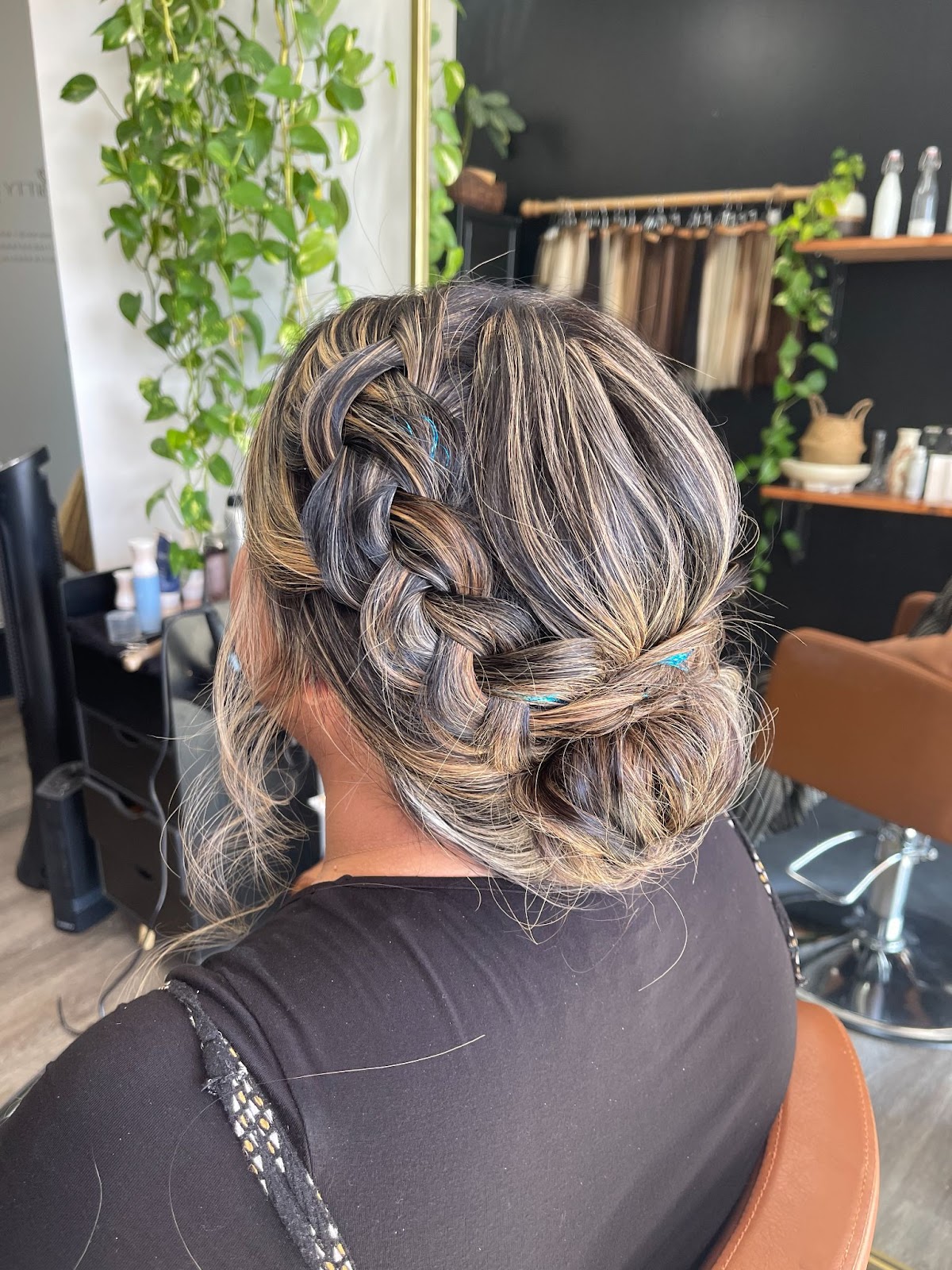 braided bun wedding hairstyle