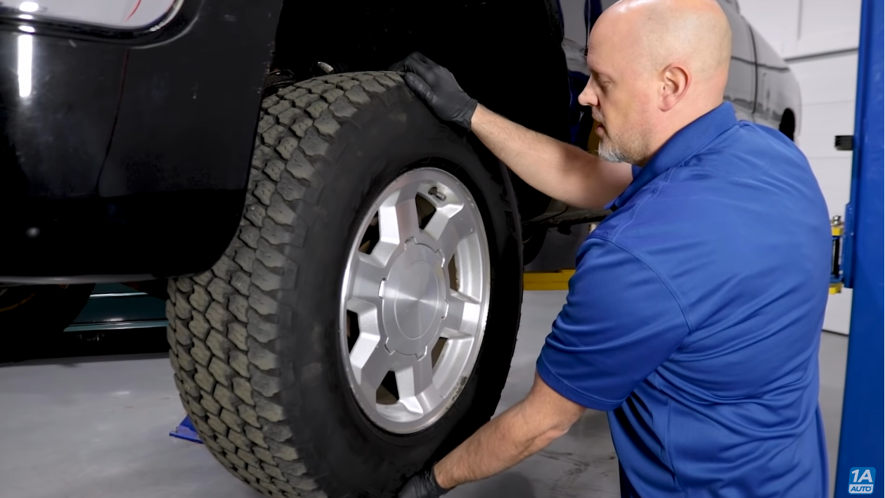 checking to see if tires spin freely