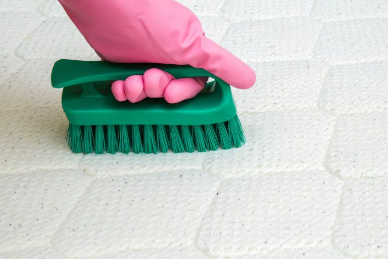 mattress stains removal by brush