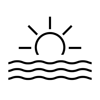 Sunset scene outline