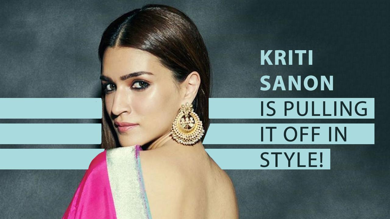 kriti sanon wearing dangler earrings