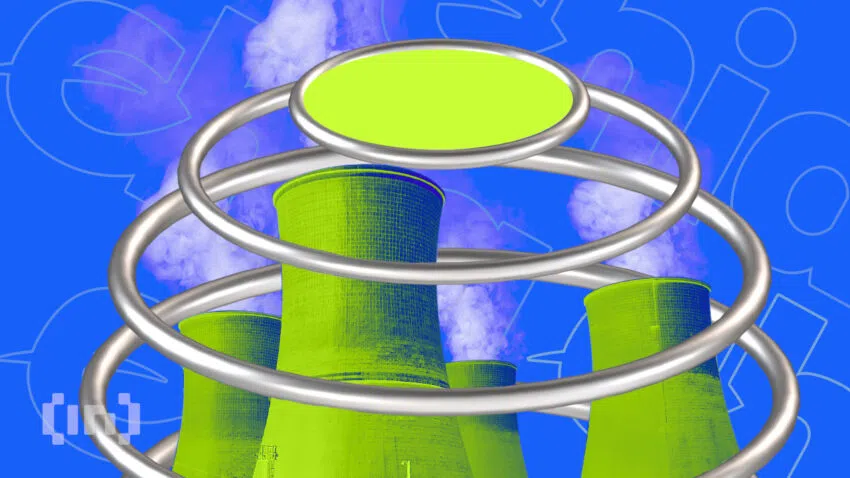 Man sieht ein Atomkraftwerk unter einer Art Metallkugel. Es geht um den Chia Token und Umweltschutz  - Ein Bild von BeInCrypto.com.