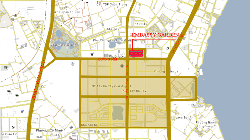 Location of Embassy Garden project
