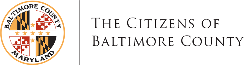 Citizens of Baltimore County logo in gold, black, red, and white