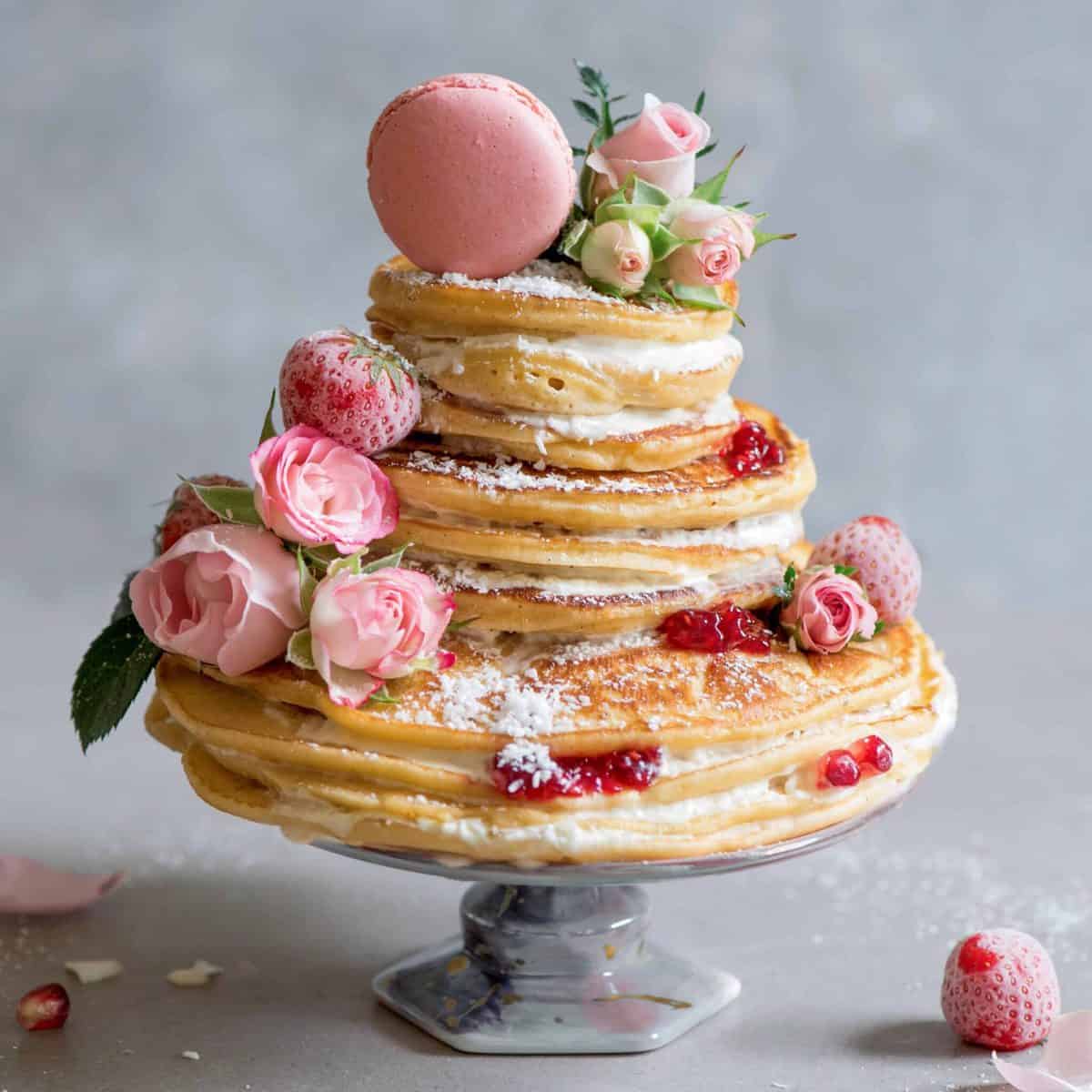pancake wedding cake idea