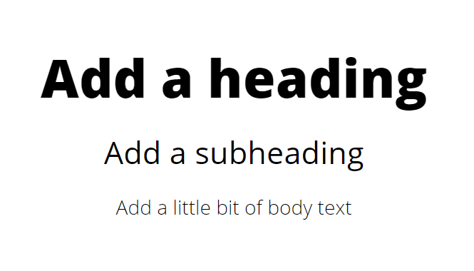 Example of content hierarchy by using headings and subheadings for better accessibility