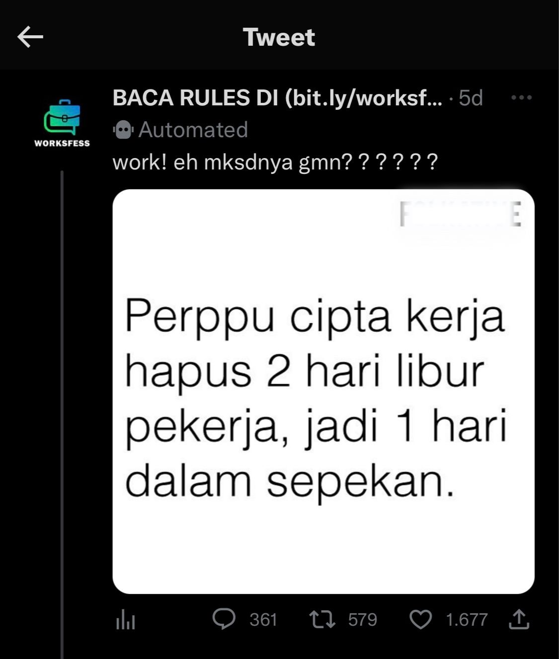 perppu ciptaker, perppu cipta kerja, cipta kerja, perppu nomor 2 tahun 2022, pemotongan hari libur, hari libur perppu ciptaker