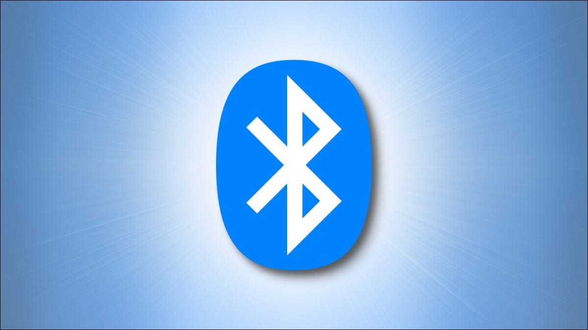 The Bluetooth logo on a blue background