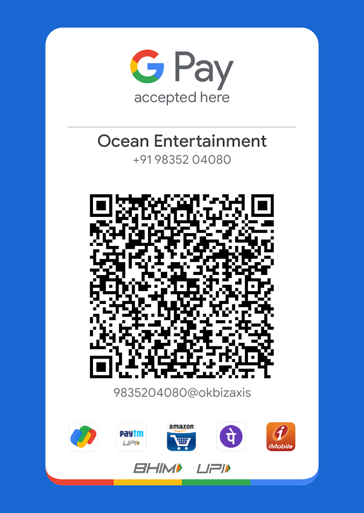 Scan & Pay - Rs - 1000/- (One Thousand registration charge). Screenshot of payment mode send to WhatsApp number - 9835204080 with your name