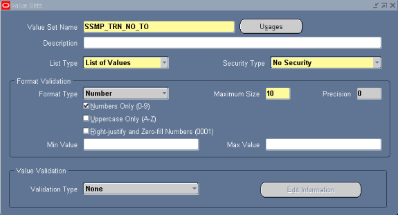 Conditionally mandatory parameters