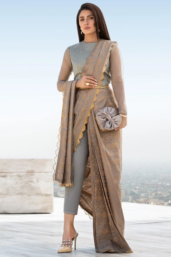 Drape a Silk Saree, modern saree draping styles