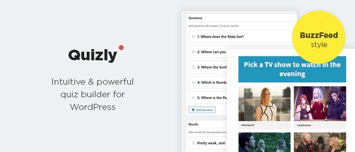 Quizly - Plugin de quiz intuitivo e poderoso para WordPress