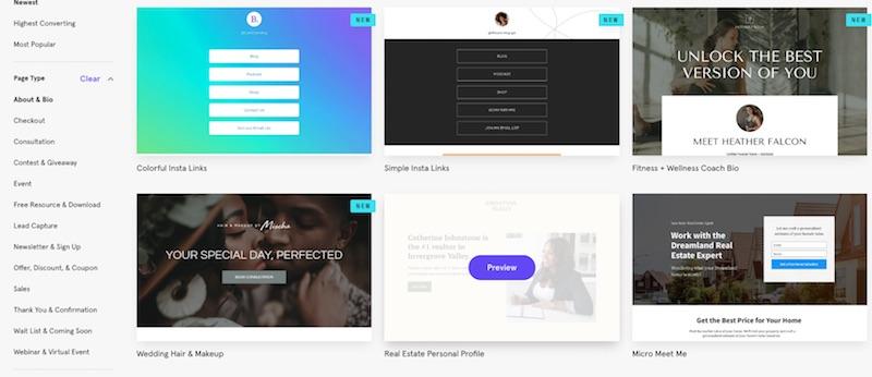Leadpages templates 