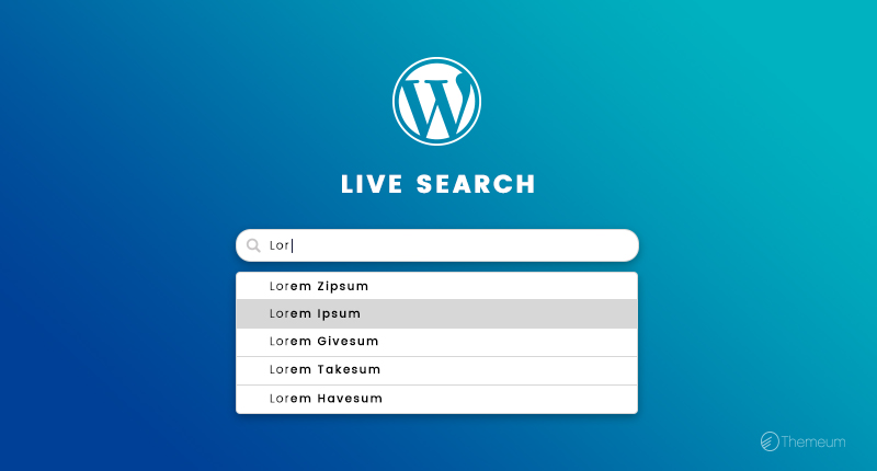 WordPress Live Search