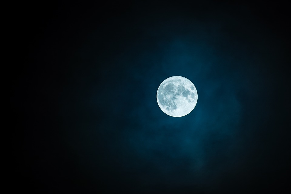 Moon, Full Moon, Sky, Nightsky, Lunar, Moonlight, View