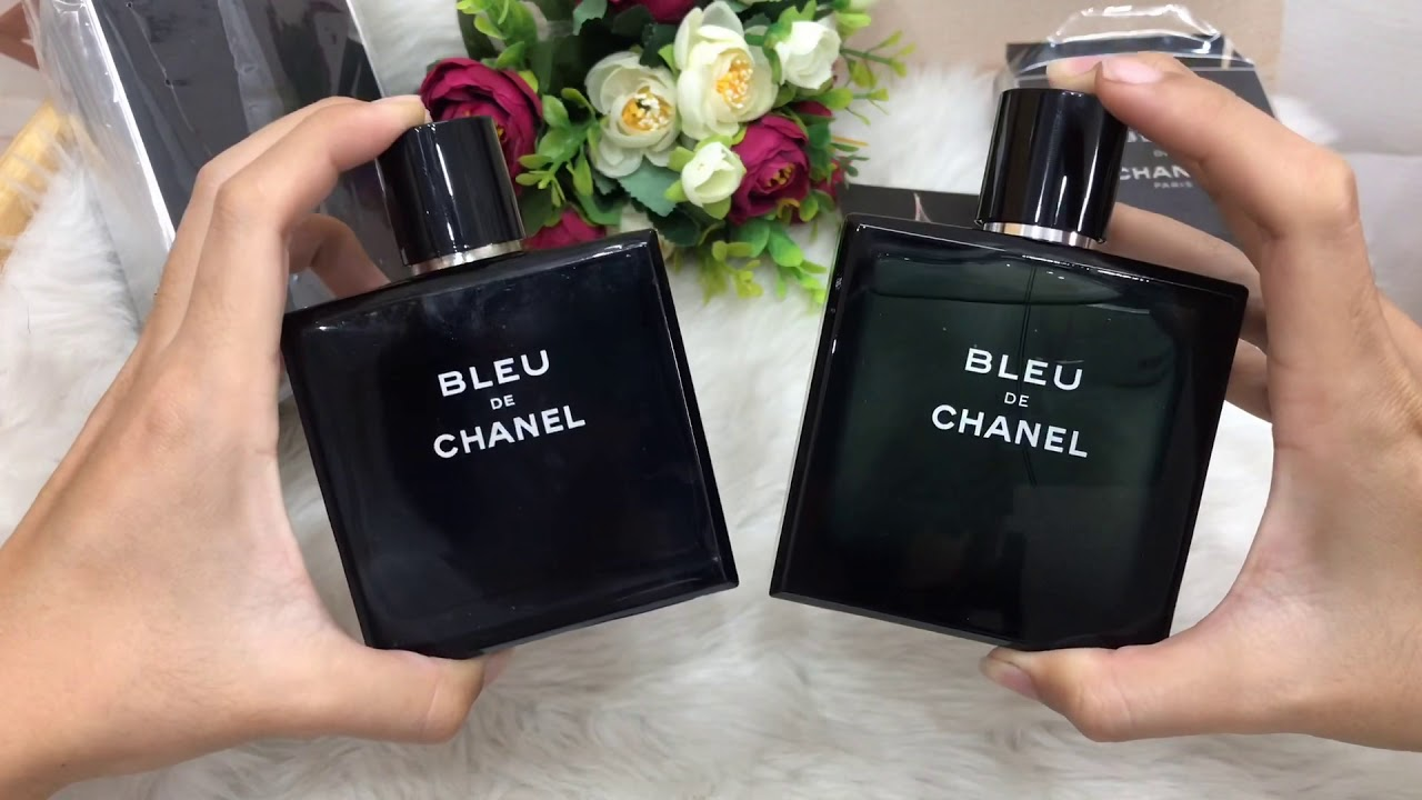 Thiết kế dầu thơm Bleu de Chanel EDT đơn giản nhưng sang trọng với đường góc cạnh mạnh mẽ