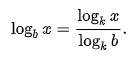 Công thức đổi cơ số logarit